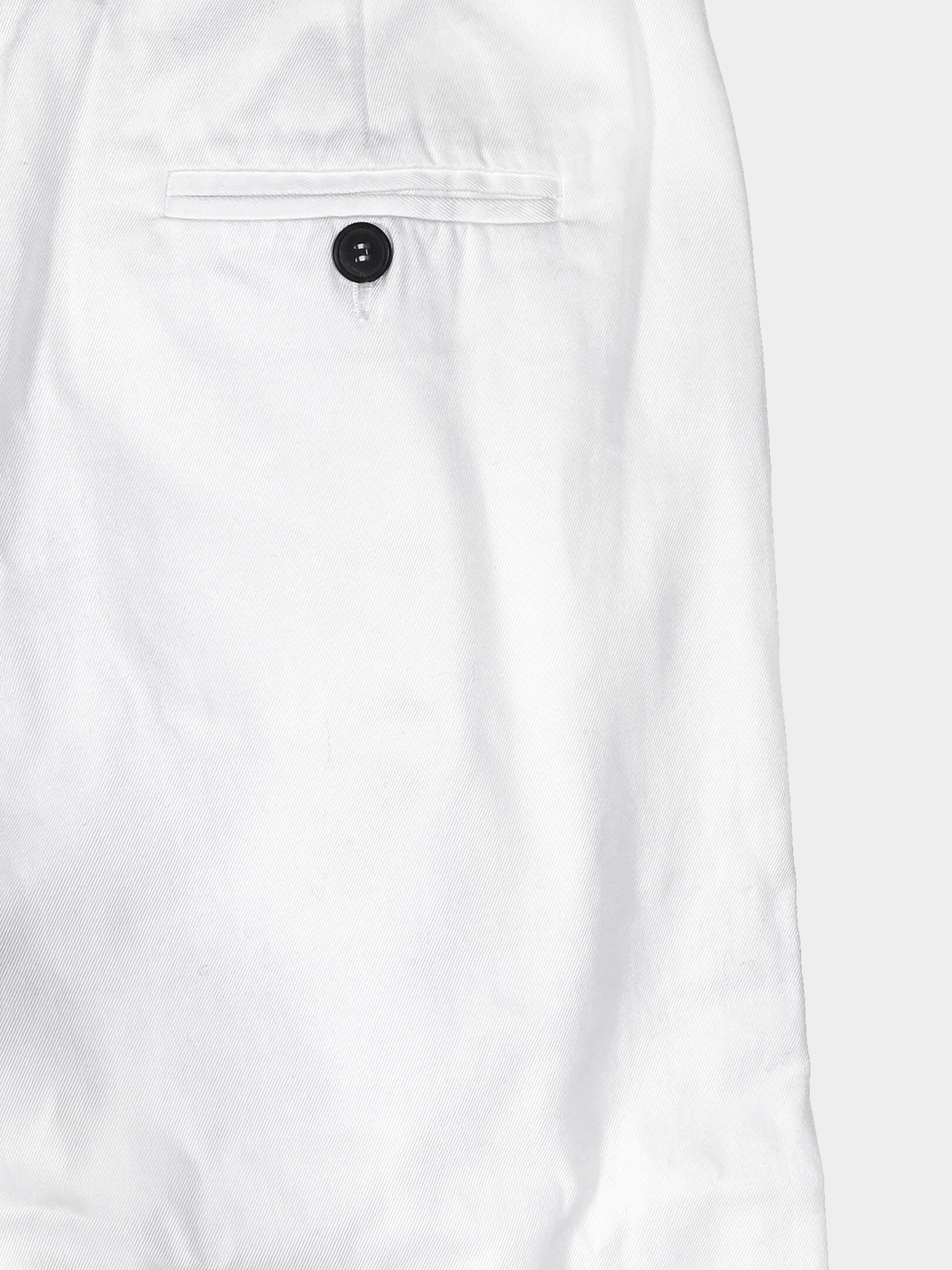 Yves Saint Laurent 1990s White Cotton Gabardine Wide Leg Trousers - Image 3