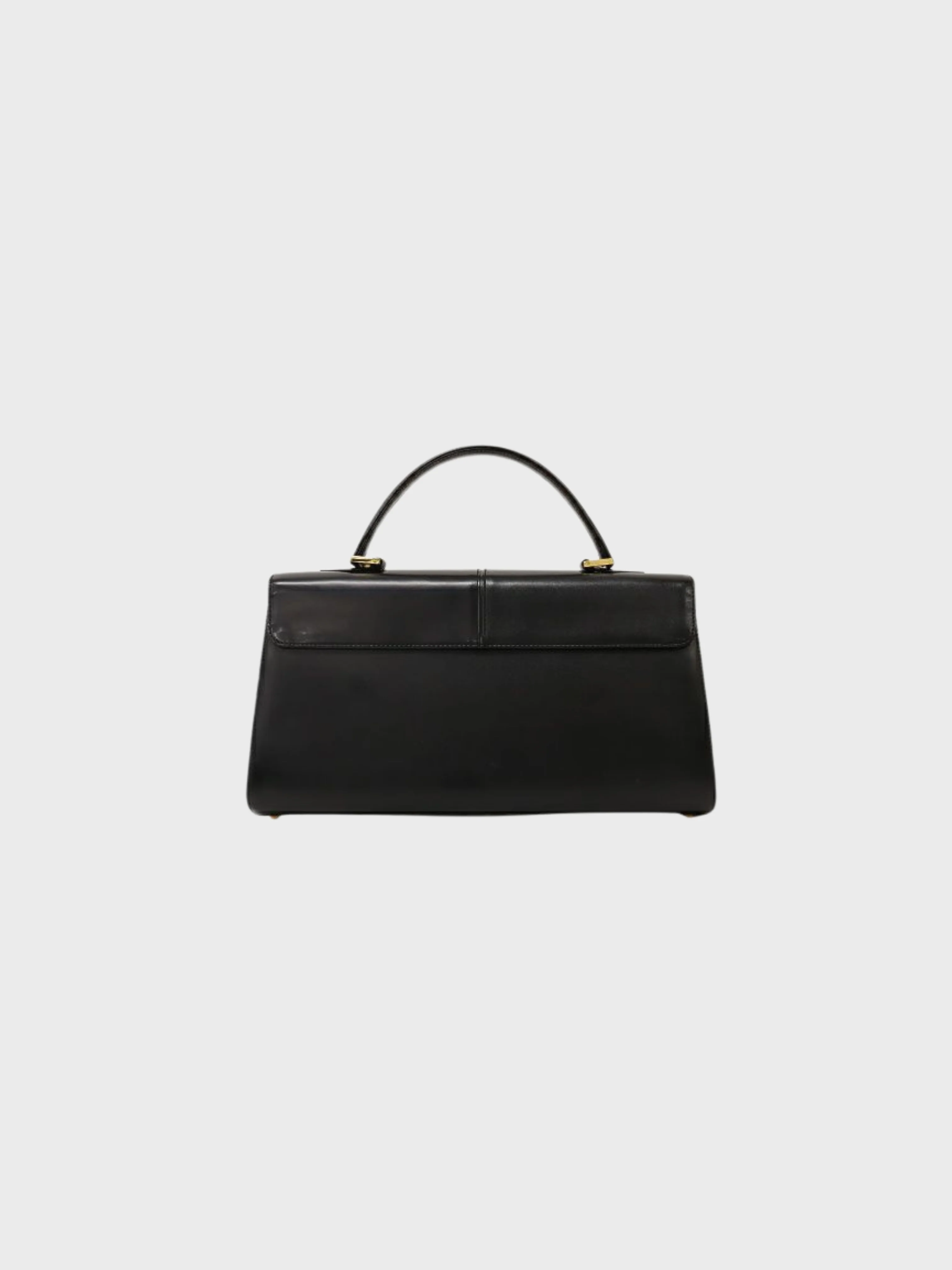 Yves Saint Laurent 2000s Black Leather Logo Hardware Handbag - Image 2