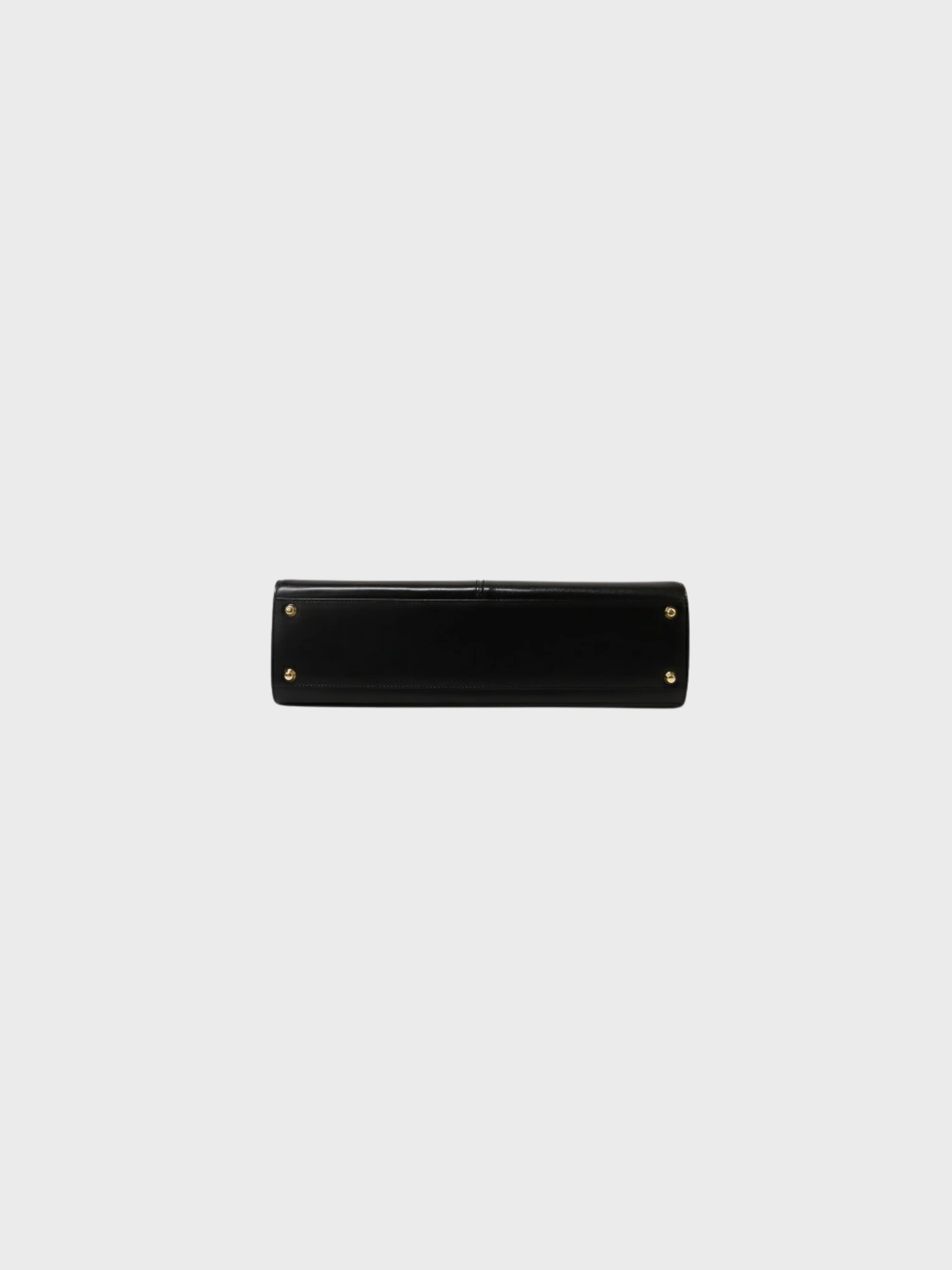 Yves Saint Laurent 2000s Black Leather Logo Hardware Handbag - Image 4