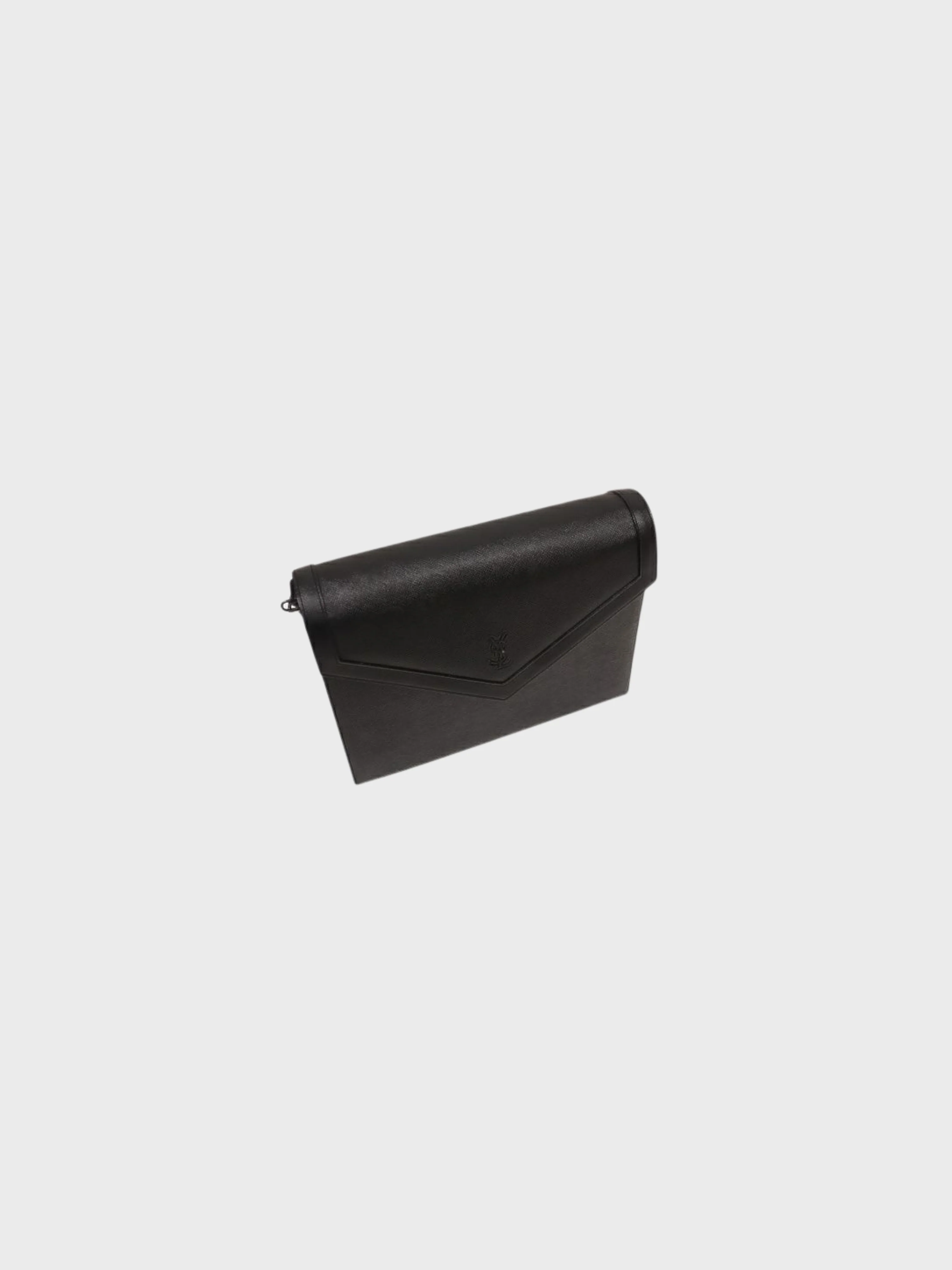 Yves Saint Laurent 2000s Black Leather Logo-Stamped Shoulder Bag - Image 6