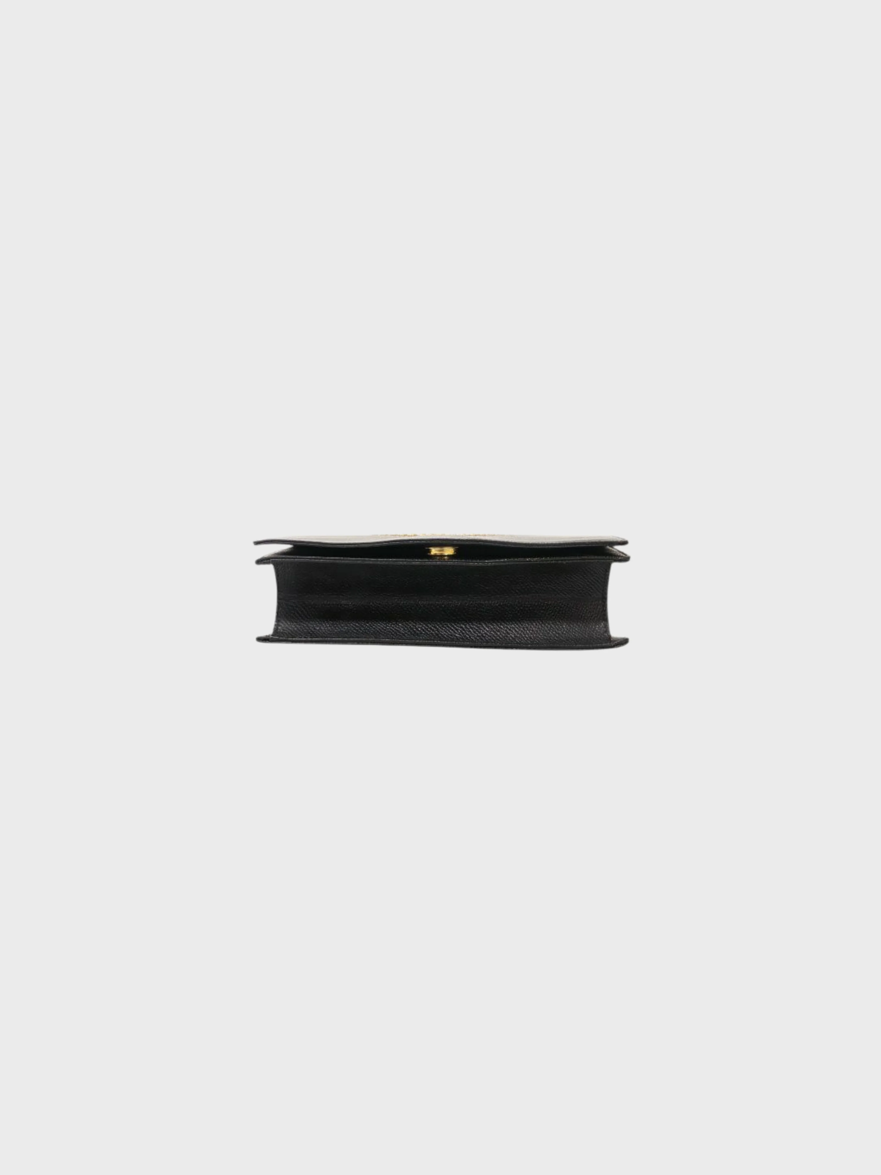 Yves Saint Laurent 2000s Black Leather Logo Studs Shoulder Bag - Image 4