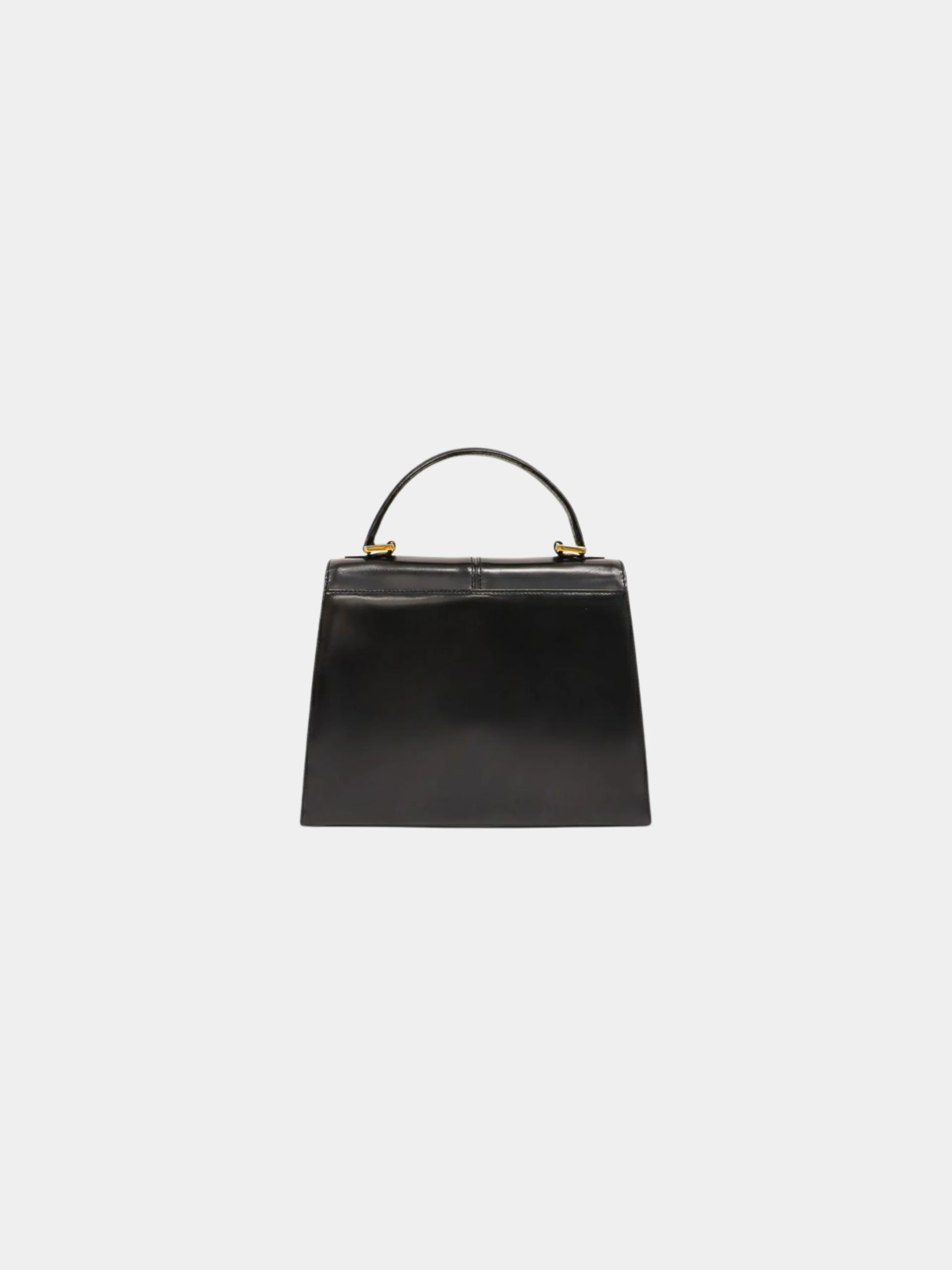 Yves Saint Laurent 2000s Black Logo Hardware Leather 2-Way Bag - Image 2