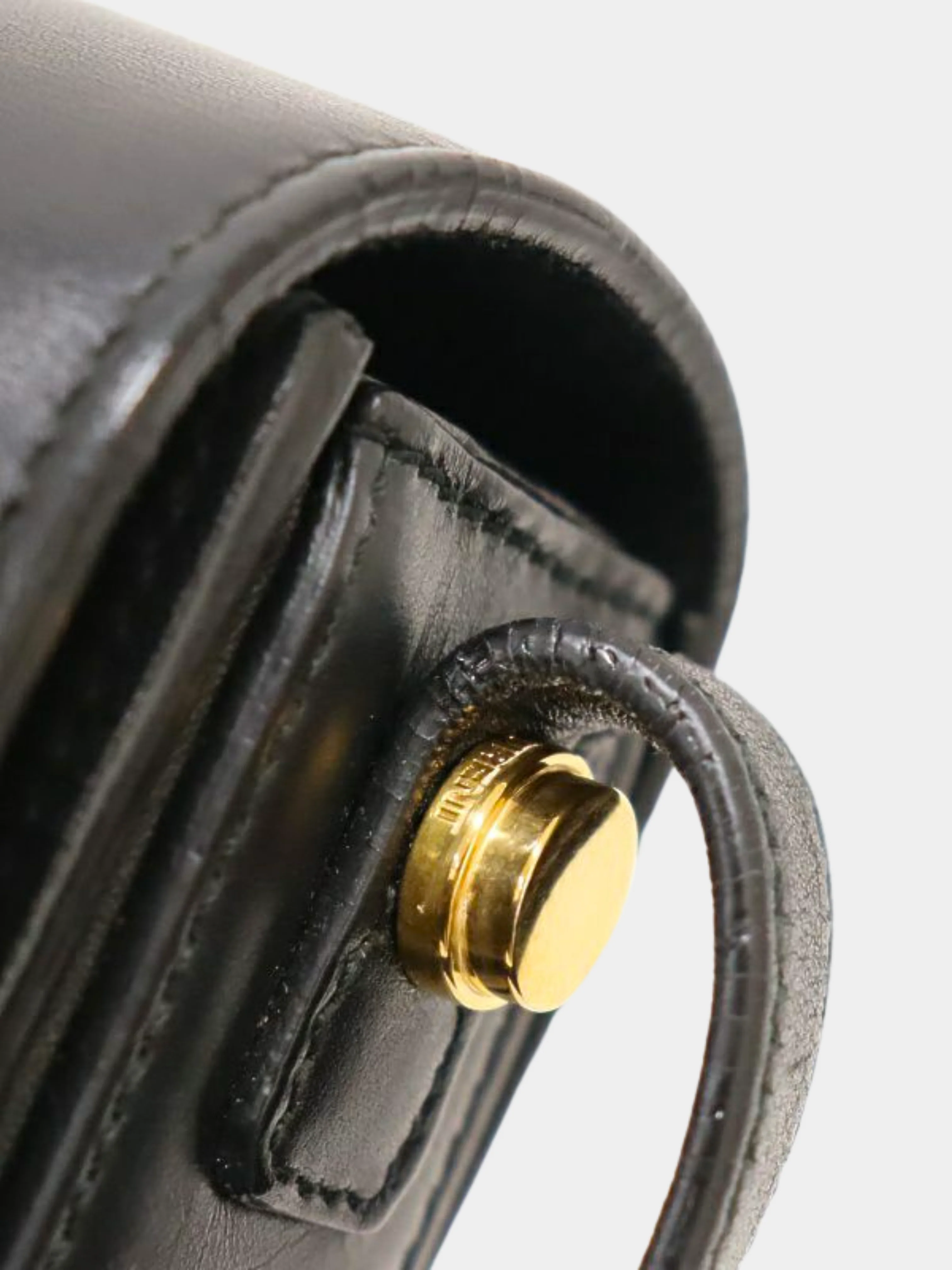 Yves Saint Laurent 2000s Black Loulou Leather Suede Shoulder Bag - Image 9