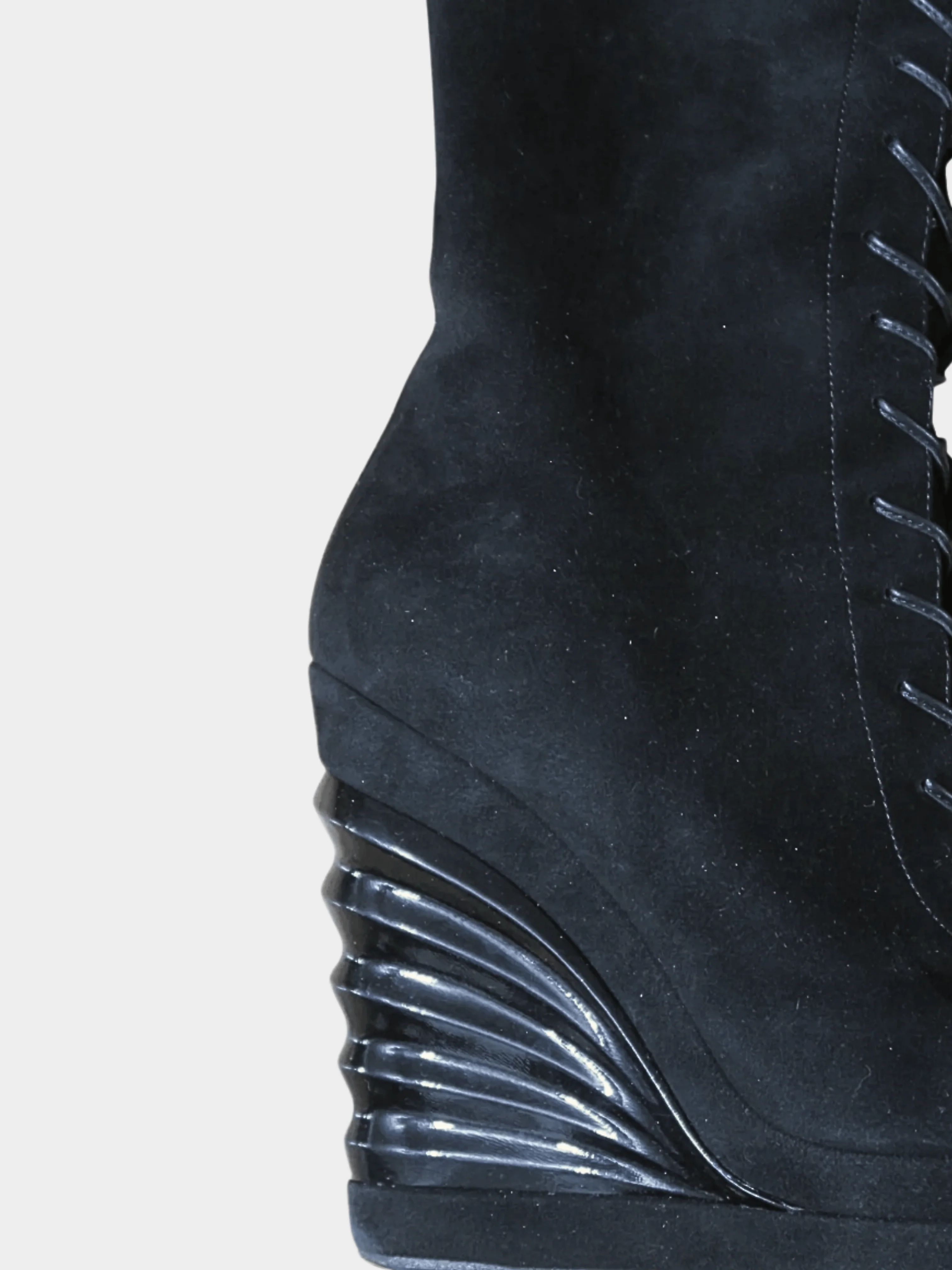 Yves Saint Laurent 2000S Suede Platform Boots - Image 3