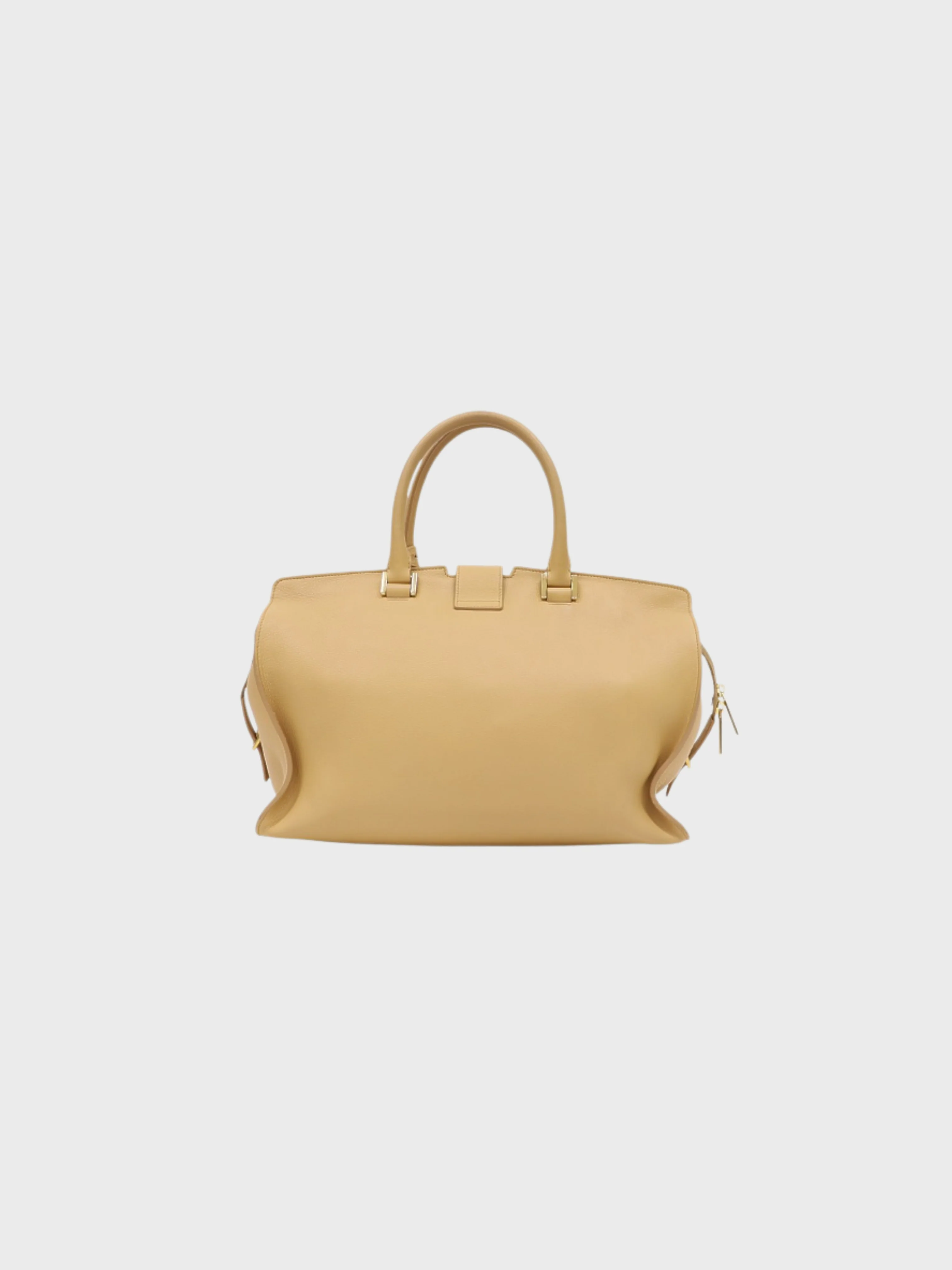 Yves Saint Laurent 2010s Beige Leather Cabas Classic Bag - Image 2