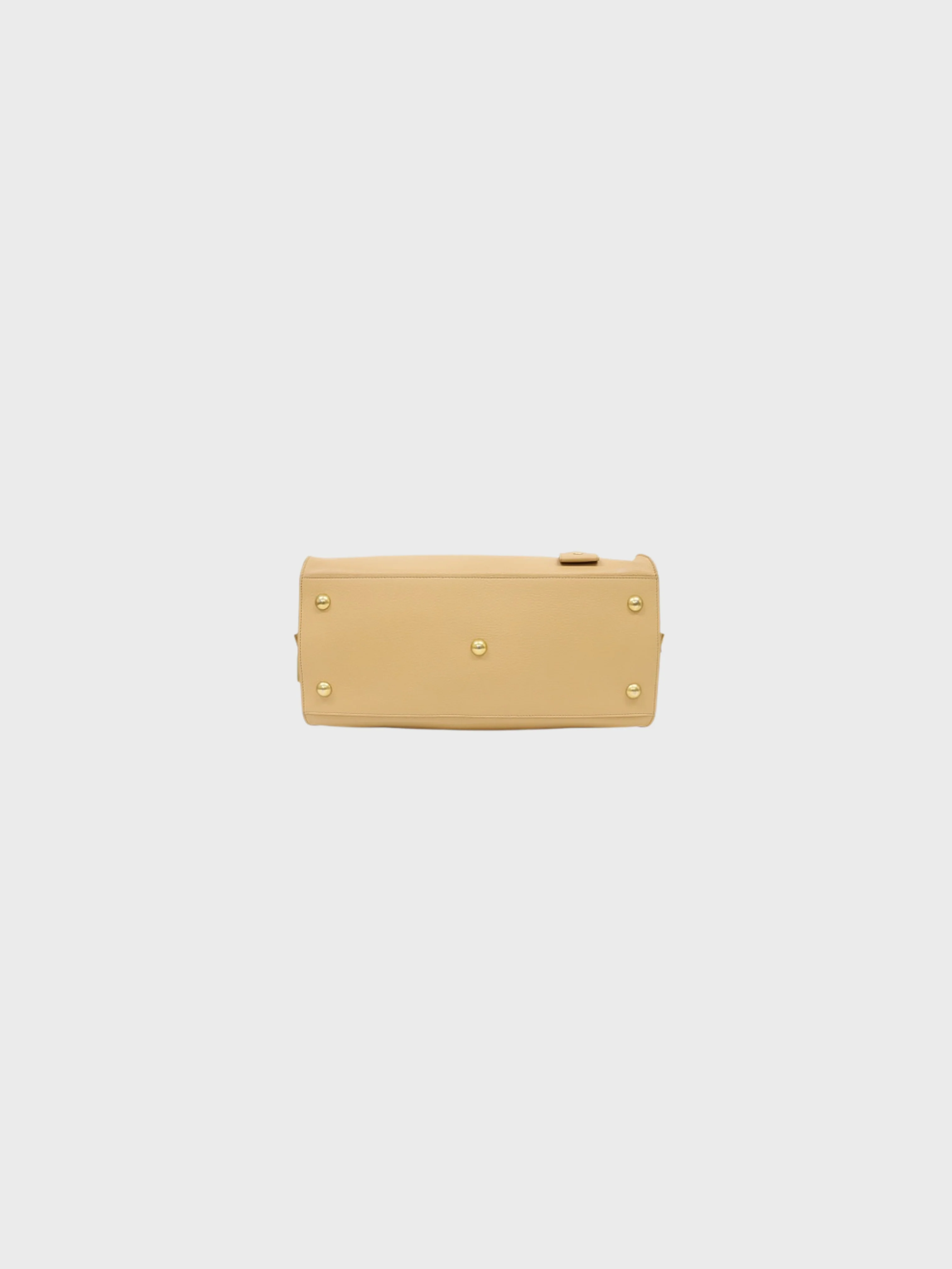 Yves Saint Laurent 2010s Beige Leather Cabas Classic Bag - Image 4