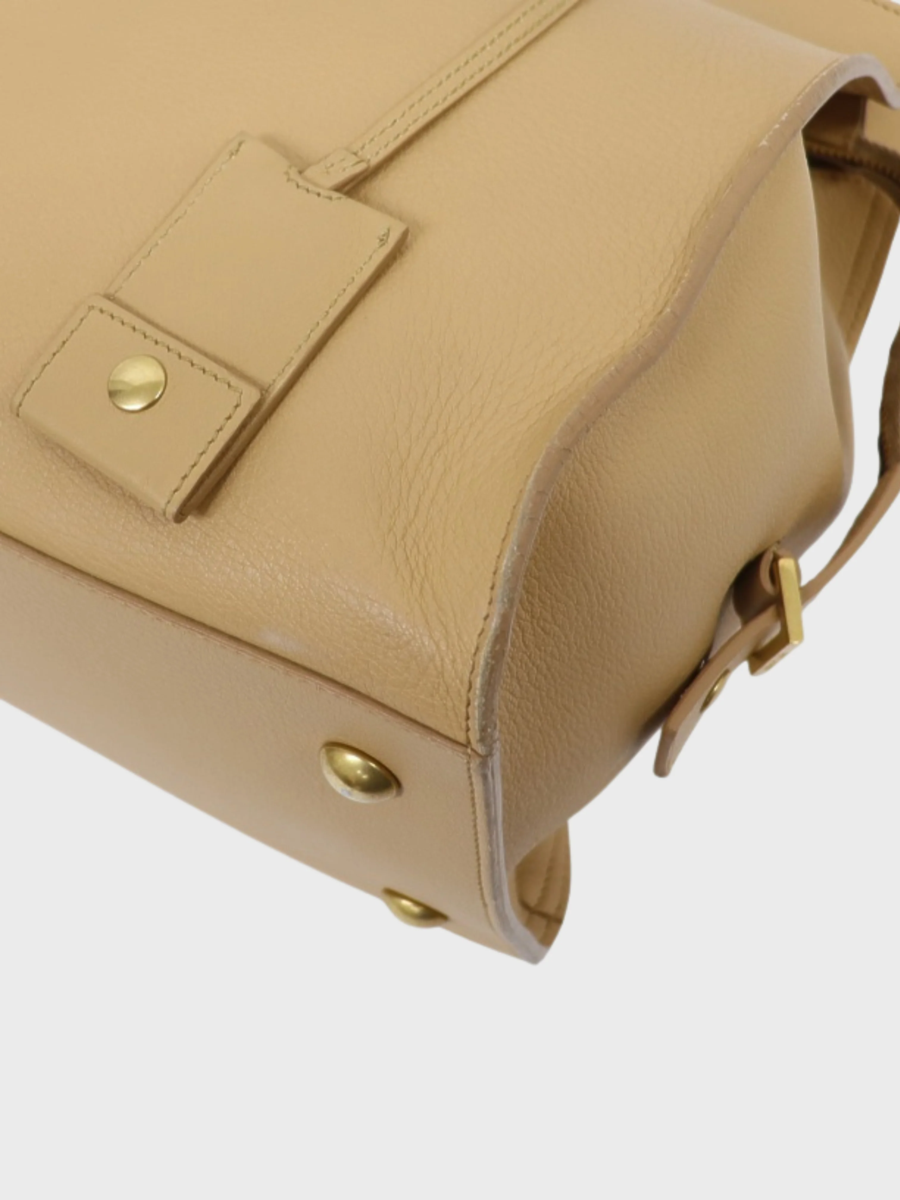 Yves Saint Laurent 2010s Beige Leather Cabas Classic Bag - Image 5