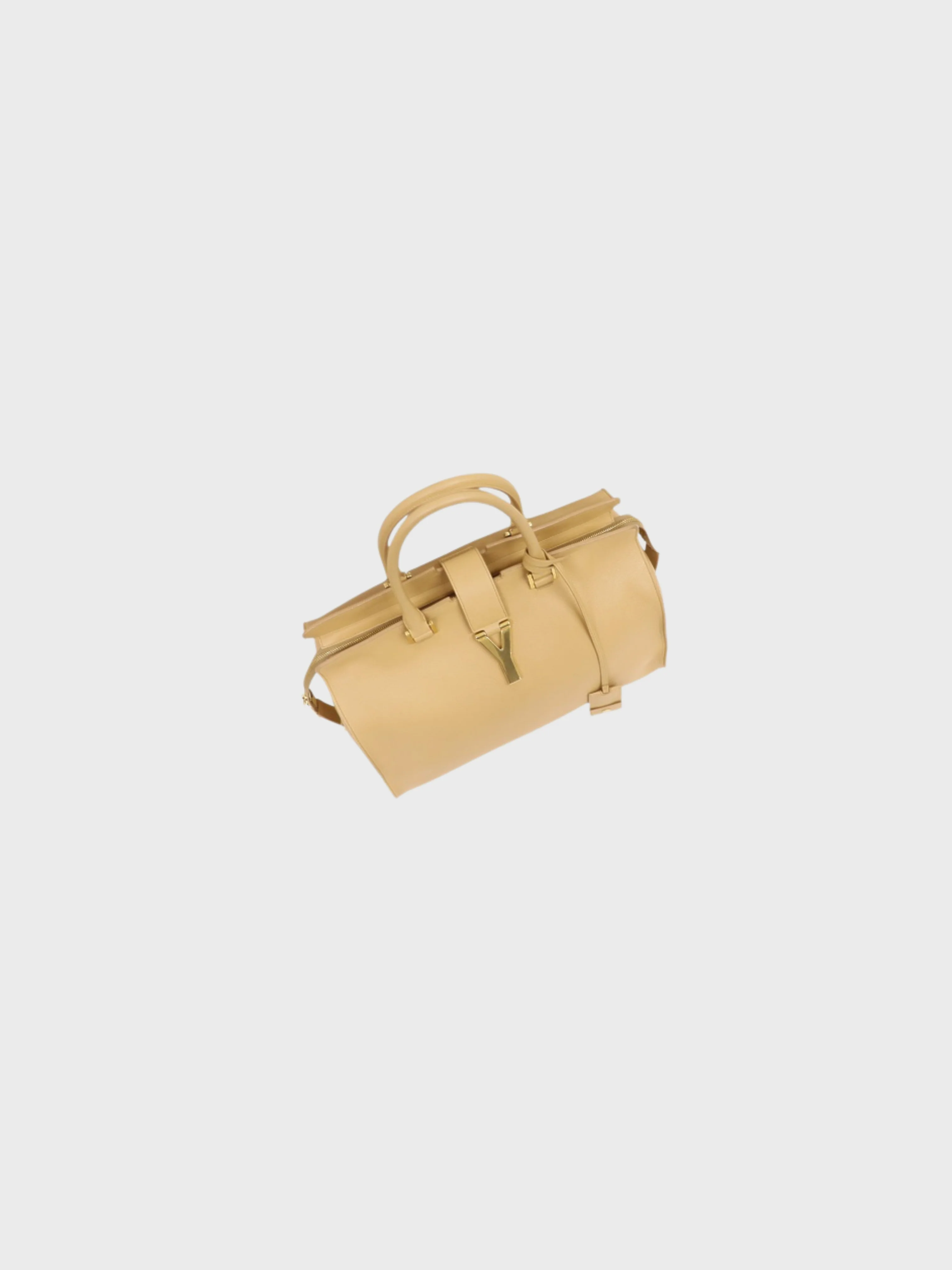 Yves Saint Laurent 2010s Beige Leather Cabas Classic Bag - Image 6