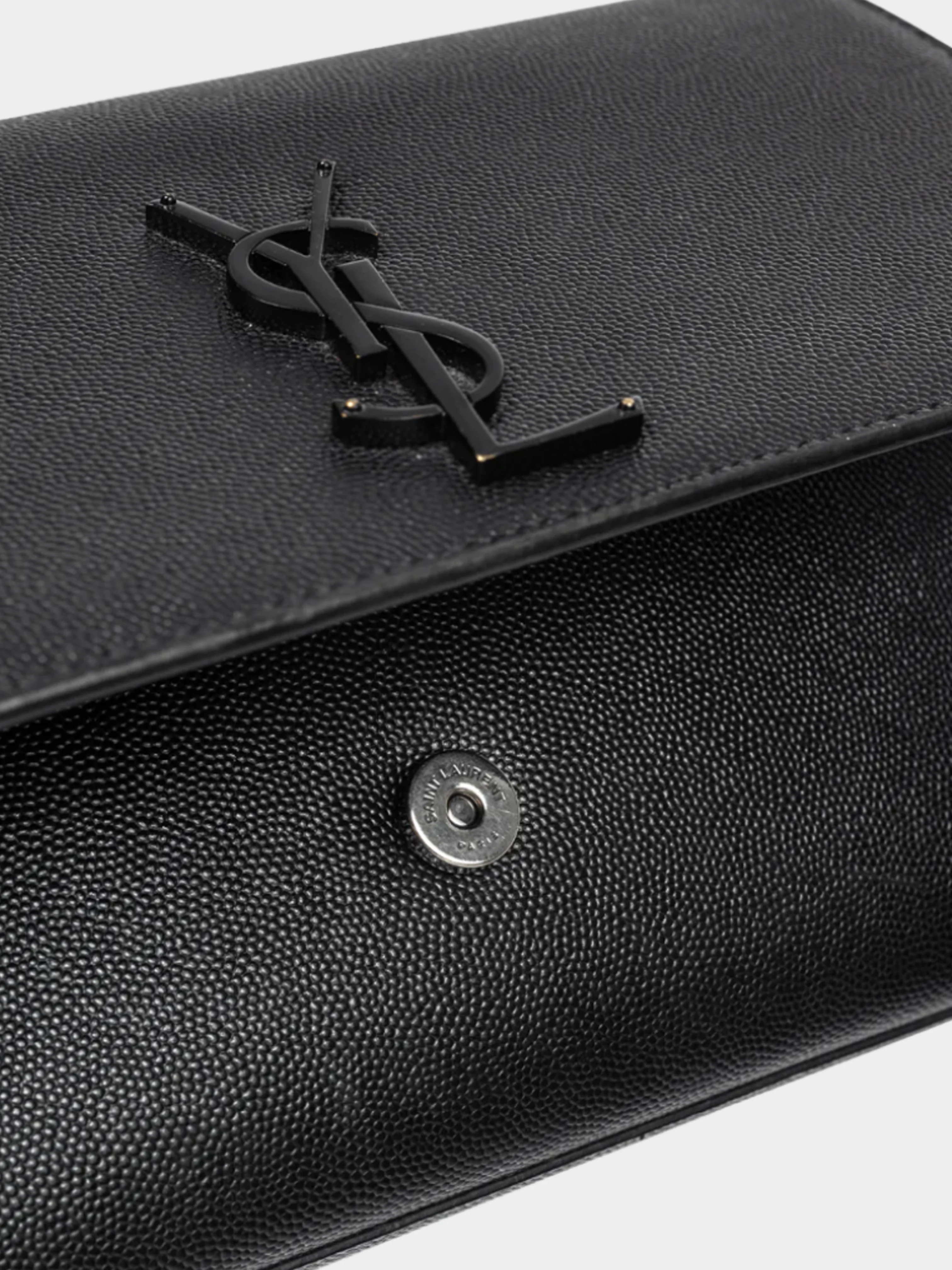 Yves Saint Laurent 2010s Black Kate Medium Grain de Poudre Embossed-Leather Shoulder Bag - Image 5