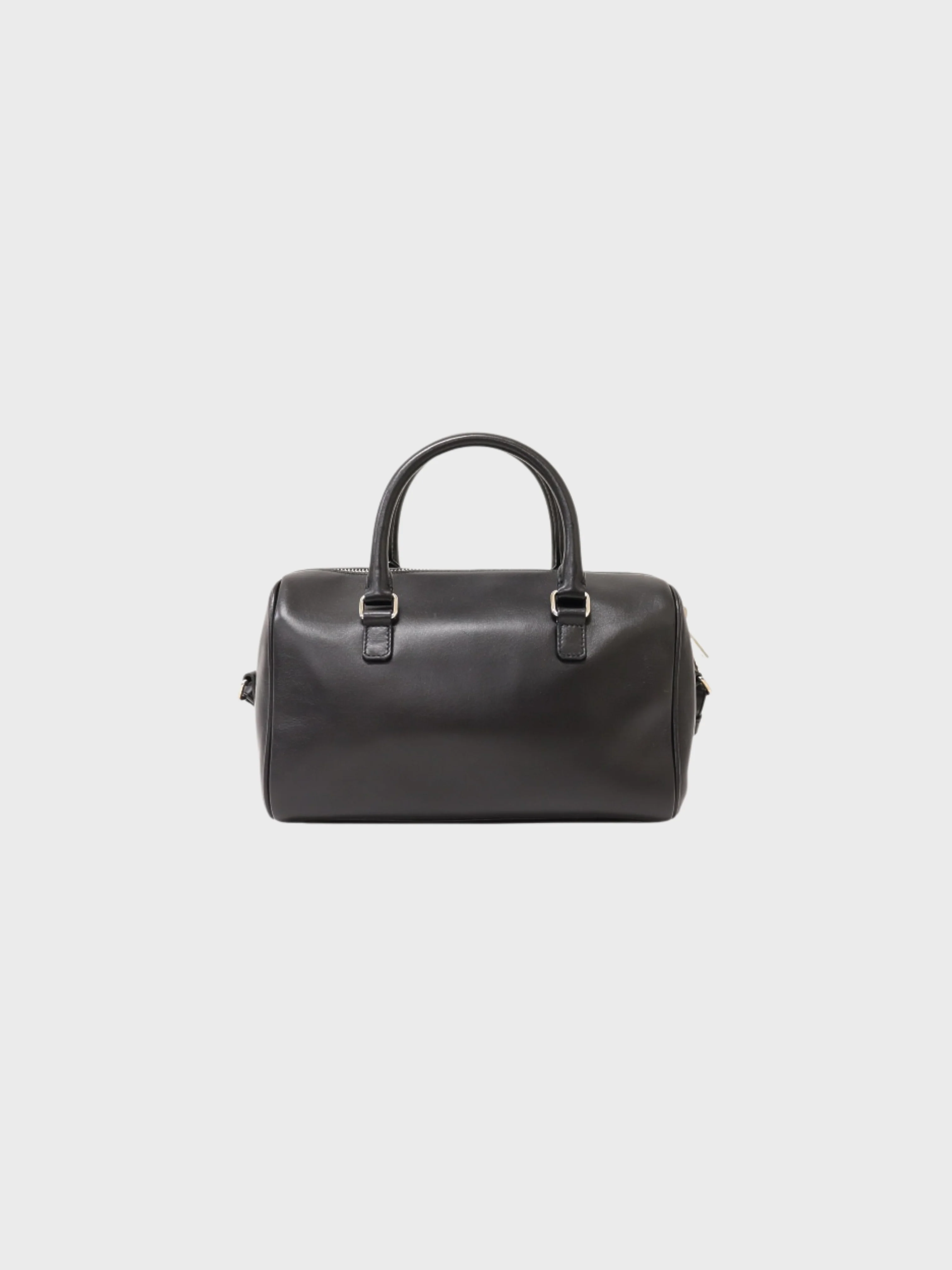 Yves Saint Laurent 2010s Black Leather Baby Duffle Bag - Image 2