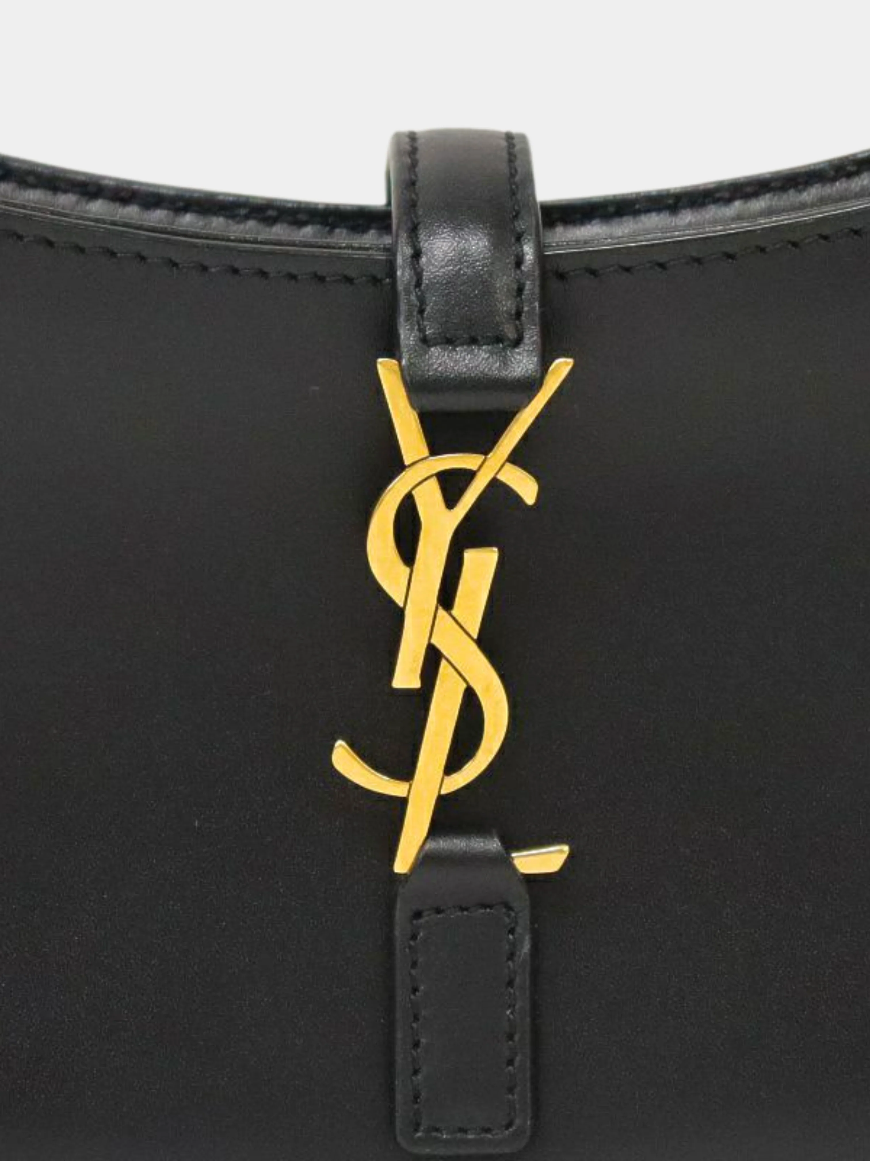Yves Saint Laurent 2020s Black Leather Le 5 à 7 Mini Hobo Bag - Image 7