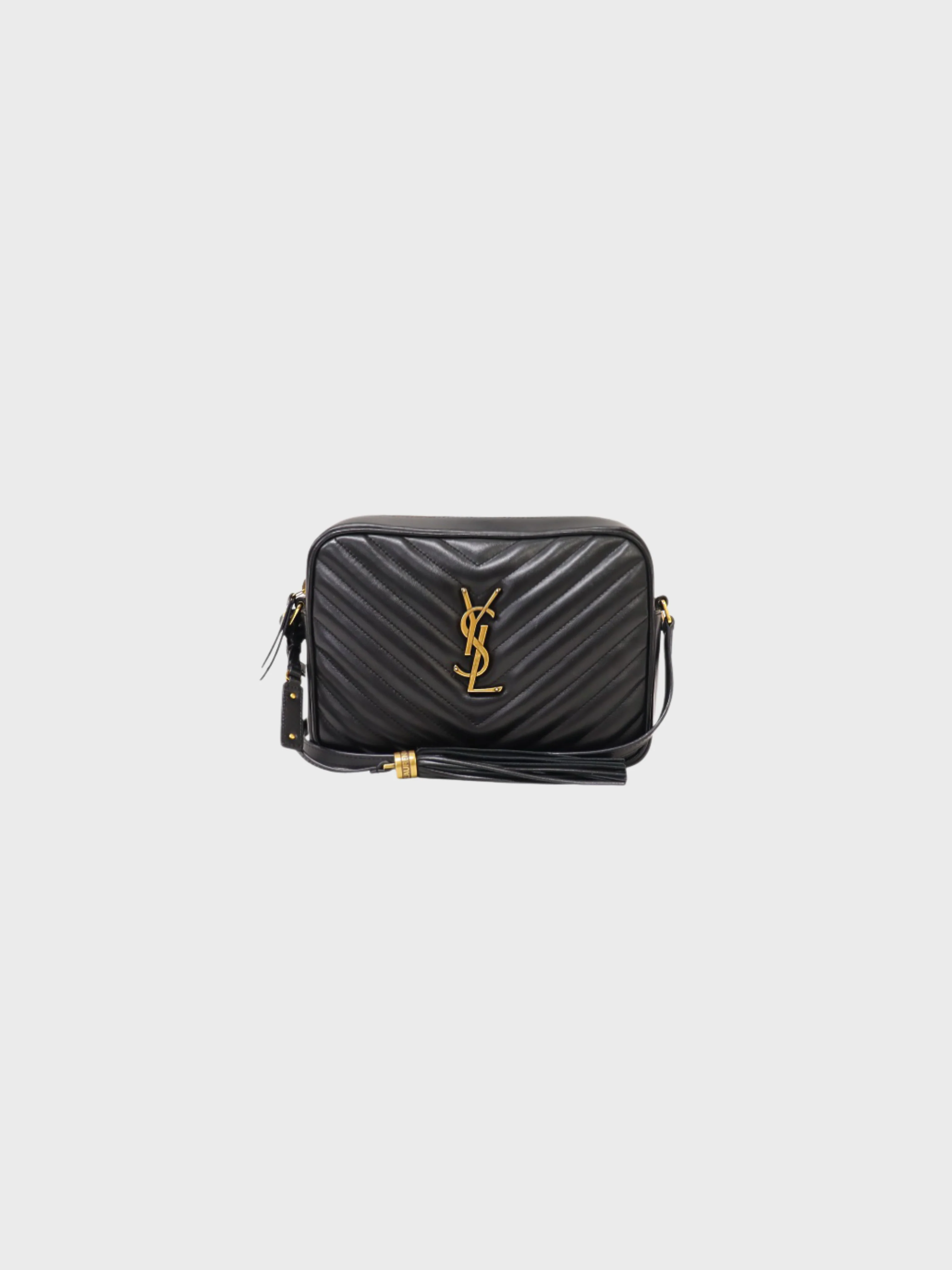 Yves Saint Laurent Paris 2010s Black Leather Lou Camera Bag