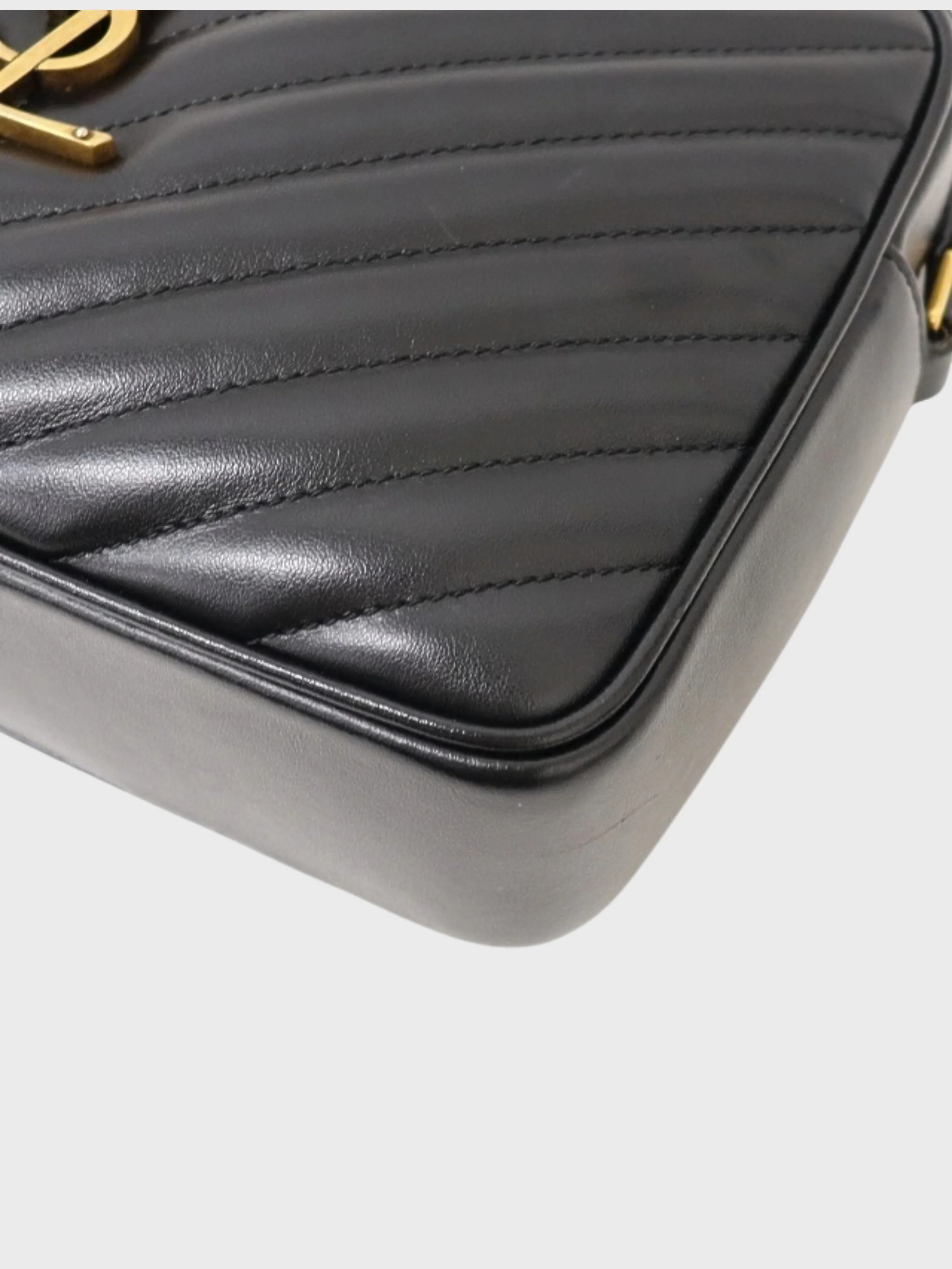 Yves Saint Laurent Paris 2010s Black Leather Lou Camera Bag - Image 5