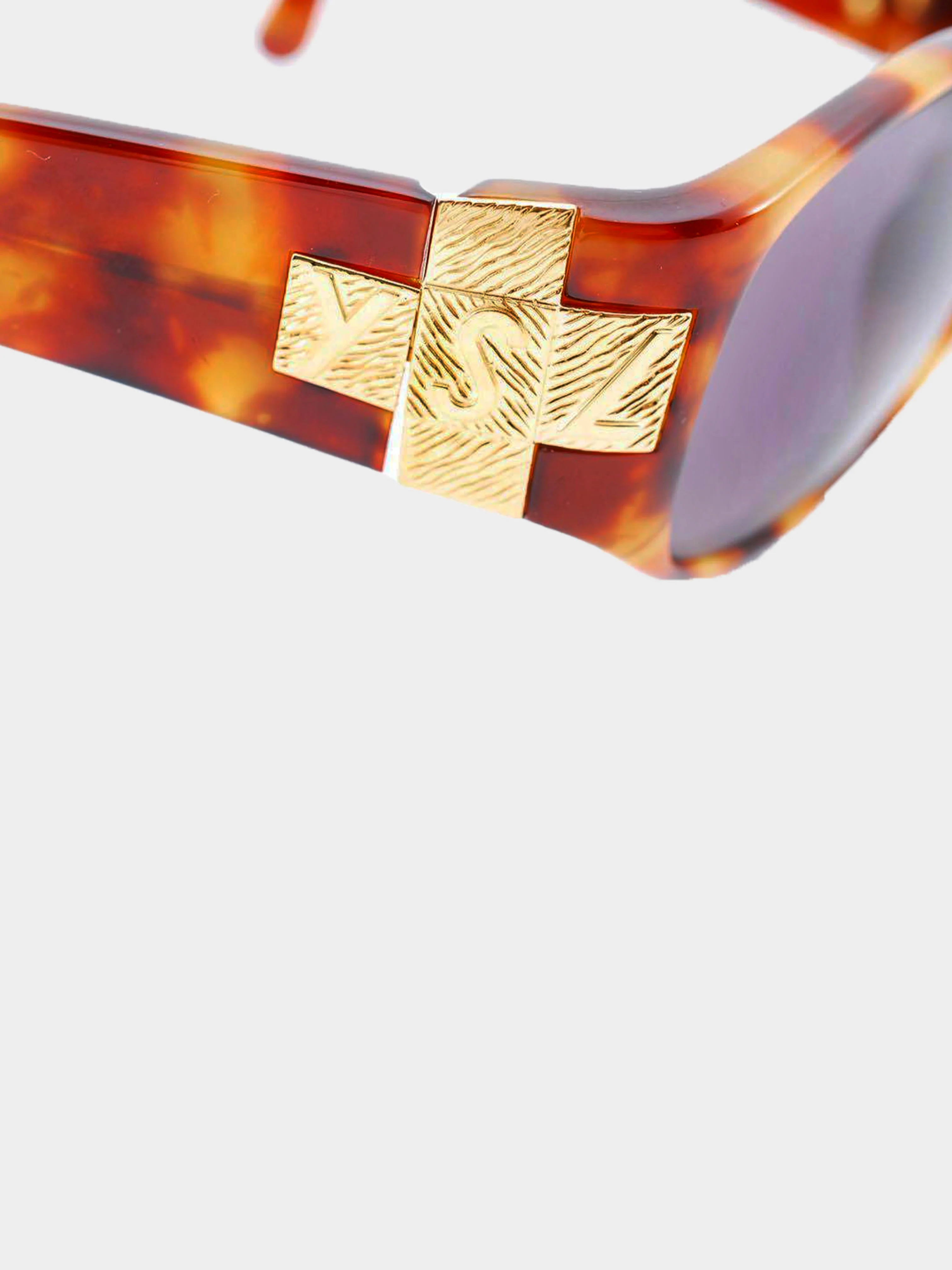Yves Saint Laurent 1990s Vintage Tortoise Shell Sunglasses - Image 3