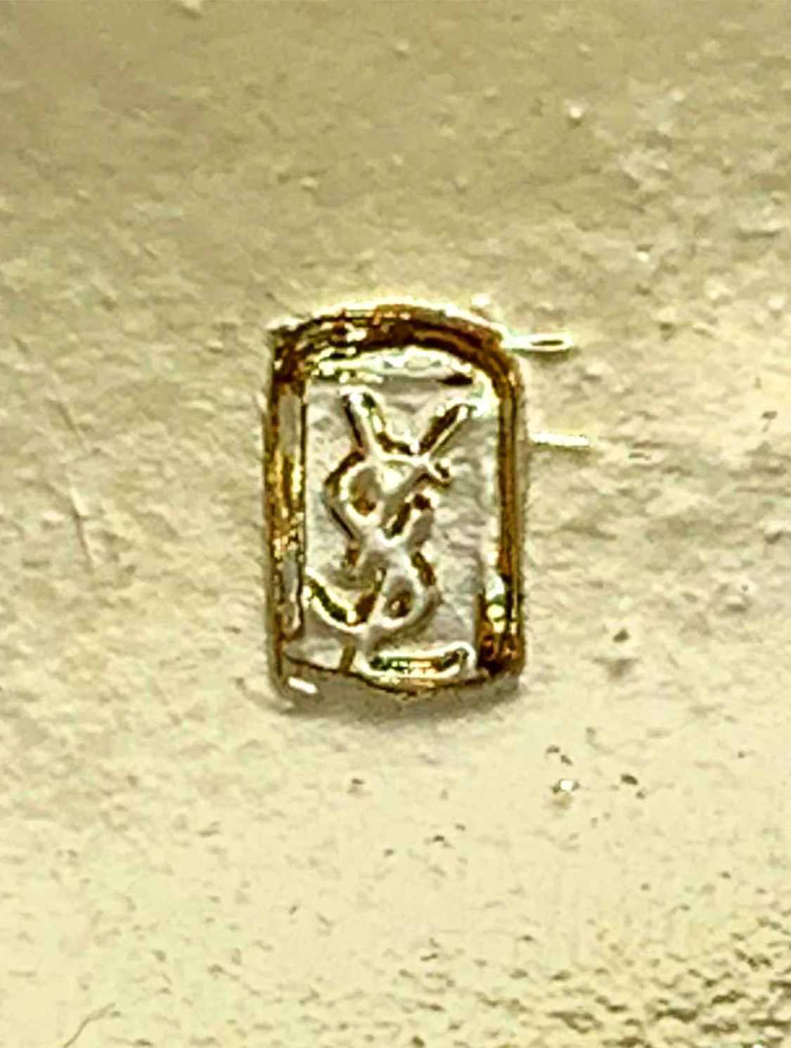 Yves Saint Laurent 1990s Rare Gold Logo Cuff - Image 4