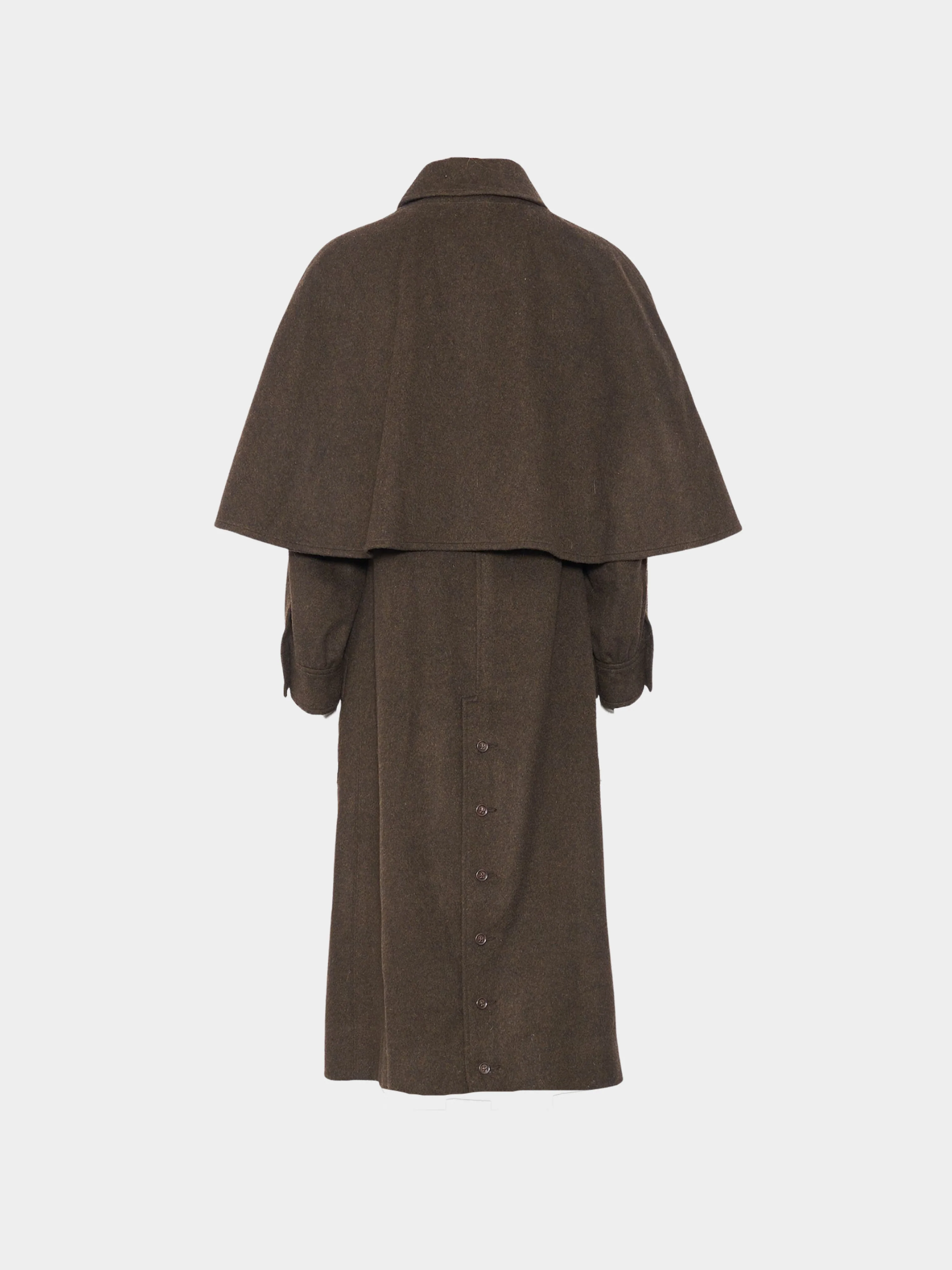 Yves Saint Laurent Rive Gauche 1970s Brown Long Trench Coat - Image 2