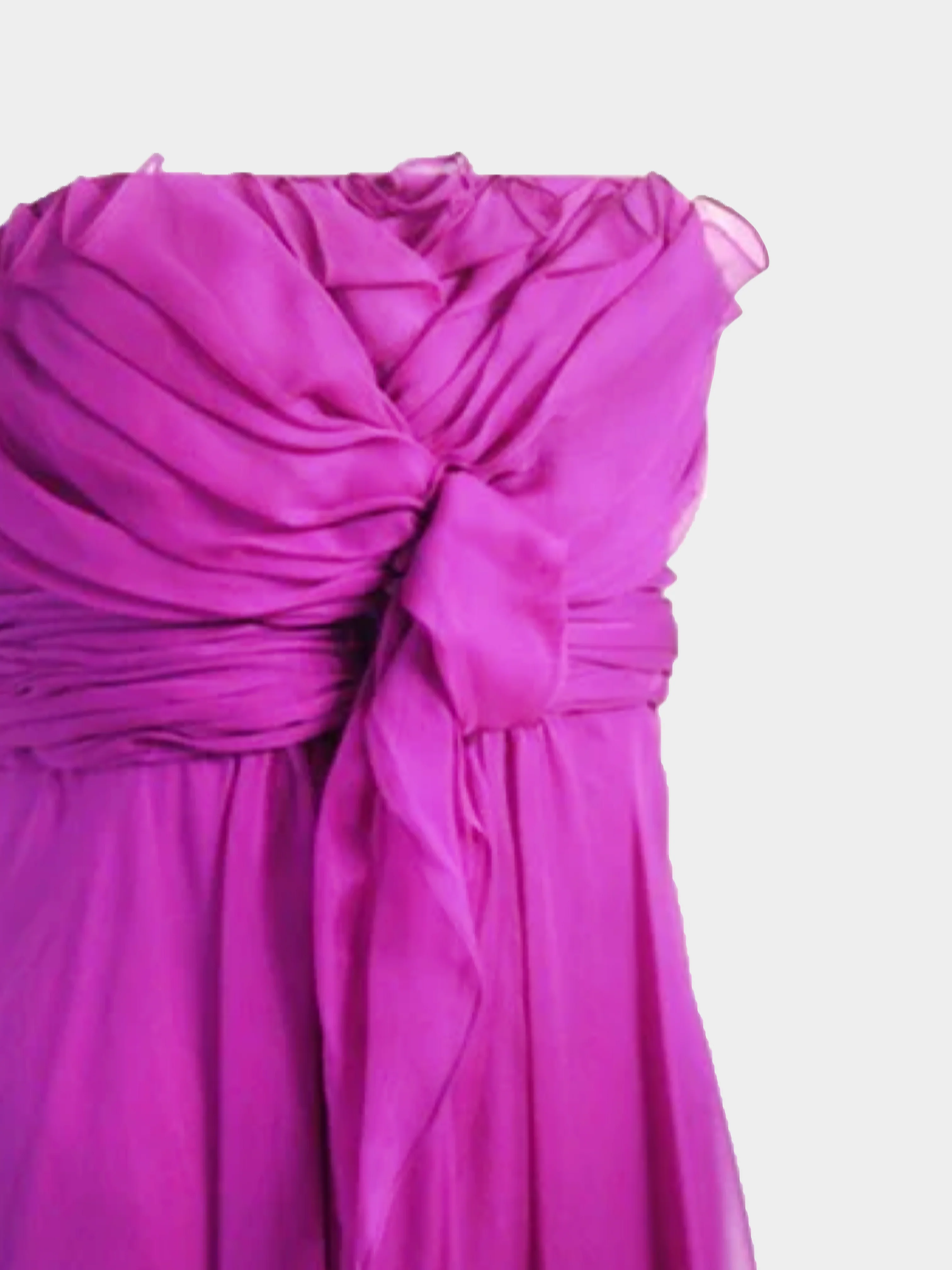 Yves Saint Laurent SS 2010 Bright Fuschia Silk Dress - Image 3